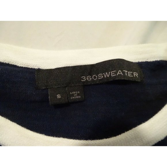 360 Sweater Womens Short Sleeve T Shirt Color‎ Striped Cotton Shirt Simple Sz S - Picture 3 of 5